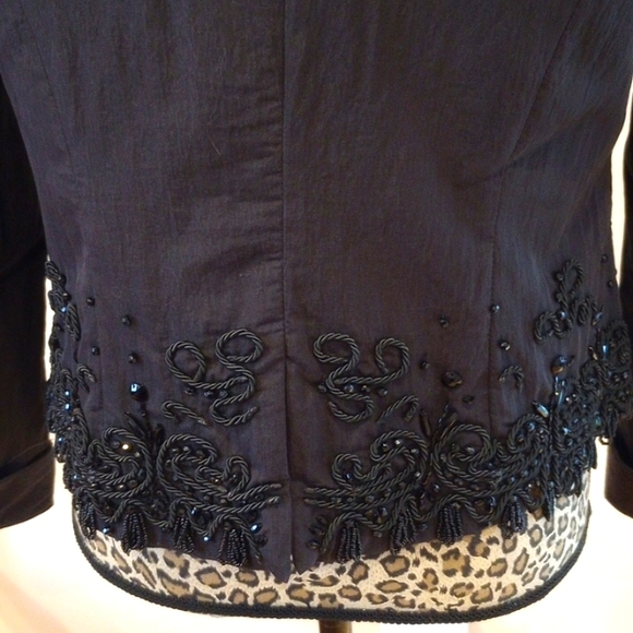 REDUCED!!Coldwater Creek Embellished Jacket Size:10P Color:Black NWOT - Picture 8 of 16